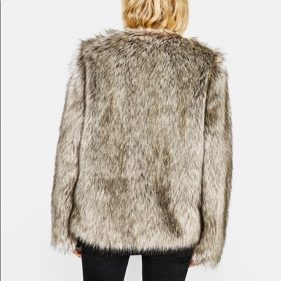 NWT Bershka Faux Fur Teddy Jacket Coat - Picture 3 of 7